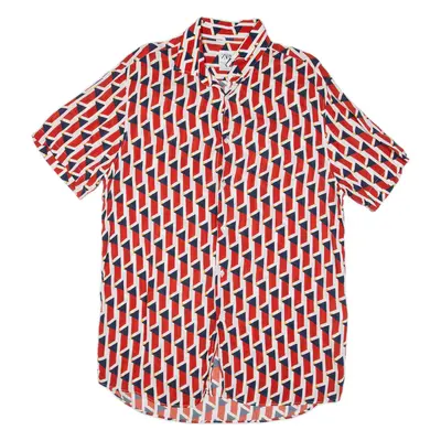ZARA Mens Shirt Red Crazy Pattern L