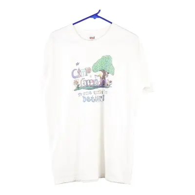 Camp Grandma Anvil Graphic T-Shirt - Large White Cotton