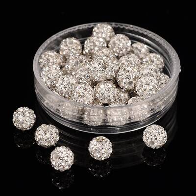 Pave Disco Ball Beads