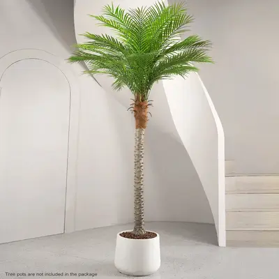7/8/9FT Realistic Artificial Palm Tree Courtyard Front Corridor Decoration Tropical Atmosphere Low Depth Edition Maintenance ...