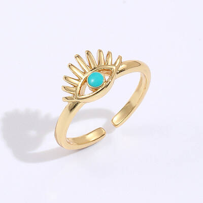 Brass Enamel Open Cuff Rings