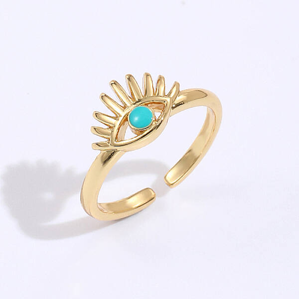 Brass Enamel Open Cuff Rings
