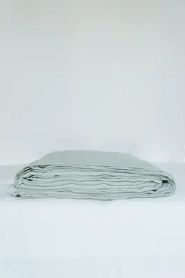 Linen flat sheet in Sage Green | Size: UK Single (IKEA)