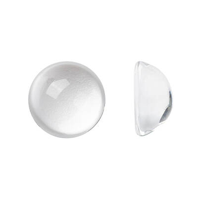 Transparent Half Round Glass Cabochons