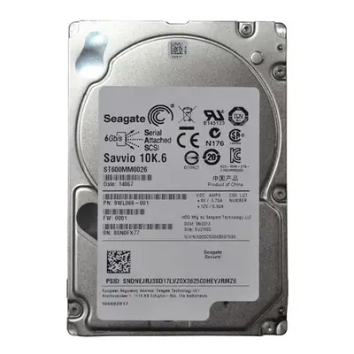 9WL066-001 Seagate 600GB 6Gb/s SAS 10000 2.5-inch 64MB Hard Drive