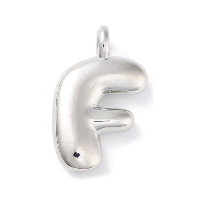 Rack Plating Brass Balloon Letter Pendants