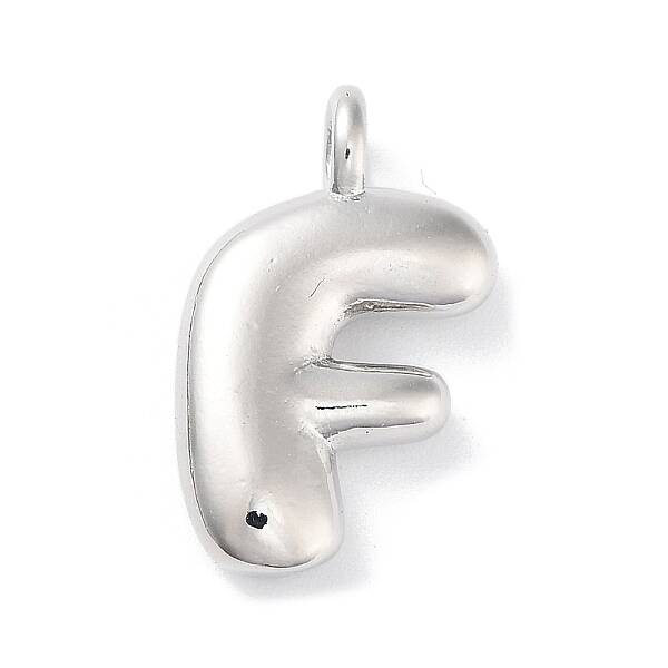 Rack Plating Brass Balloon Letter Pendants