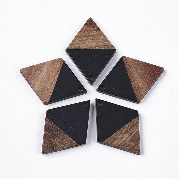 Resin & Walnut Wood Pendants