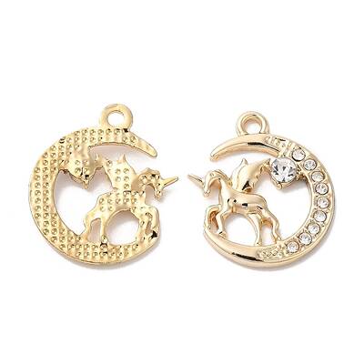 Rack Plating Alloy Crystal Rhinestone Pendants