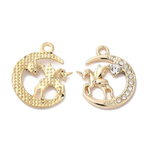 Rack Plating Alloy Crystal Rhinestone Pendants