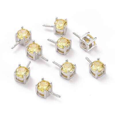 Rhodium Plated 925 Sterling Silver Peg Bails