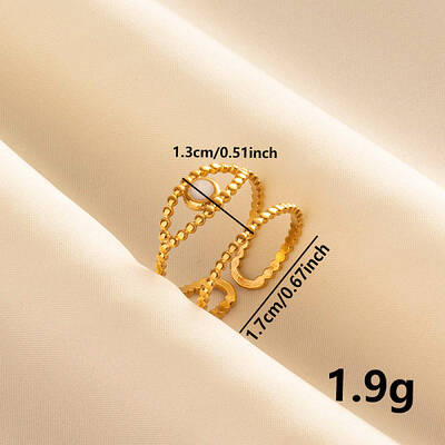 Stylish Eye Enamel Open Cuff Ring