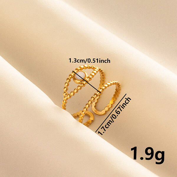 Stylish Eye Enamel Open Cuff Ring