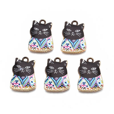Rack Plating Alloy Enamel Pendants