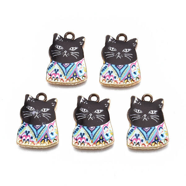 Rack Plating Alloy Enamel Pendants