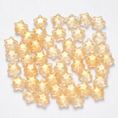 Spray Painted Glass Beads