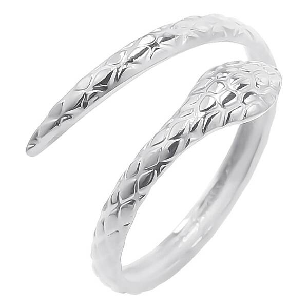 Non-Tarnish 201 Stainless Steel Snake Wrap Open Cuff Ring for Women
