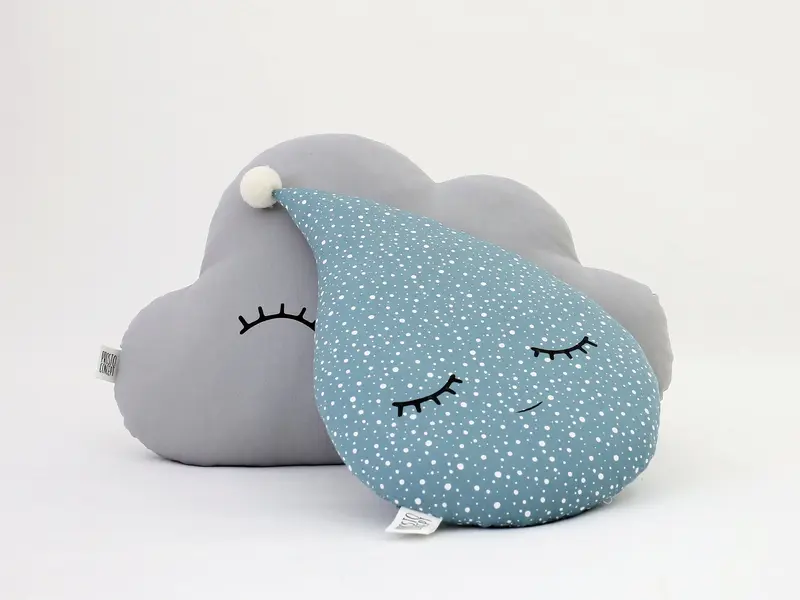 Mustard, Teal or Plum Raindrop Pillow