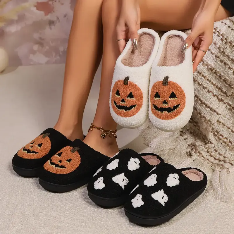 House Slippers for Woman Men, Womens Slippers on Fuzzy House Shoes Memory Foam Outdoor Indoor Warm Plush Bedroom Shoes with F...