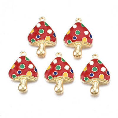 Autumn Theme Rack Plating Alloy Enamel Pendants