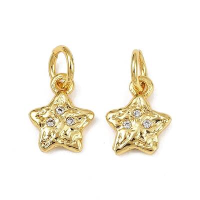 Brass Micro Pave Cubic Zirconia Pendants