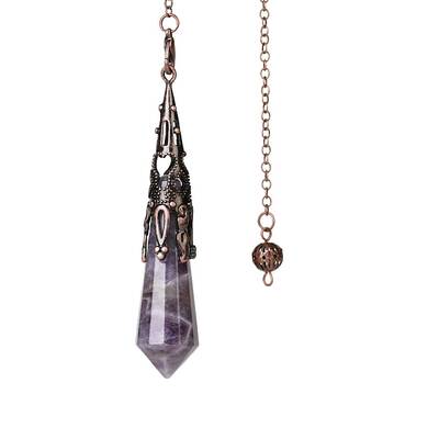 Natural Amethyst Dowsing Pendulum Big Pendants