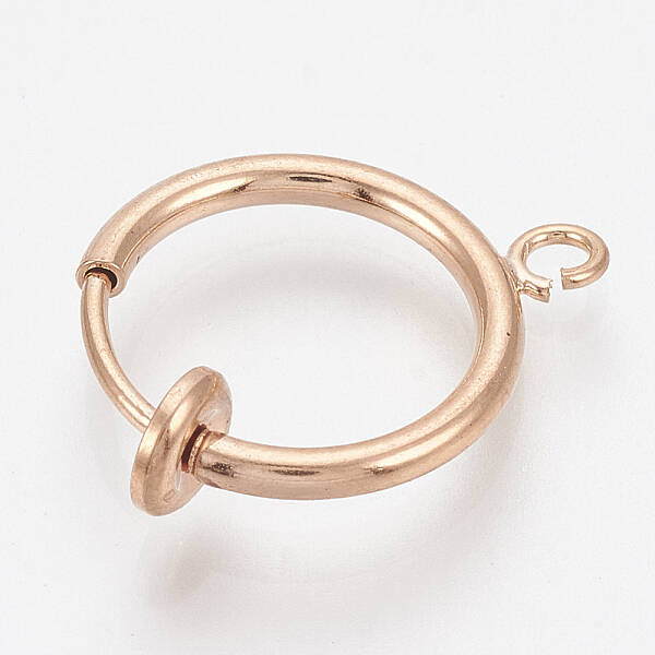 316 Surgical Stainless Steel Clip-on Hoop Earrings