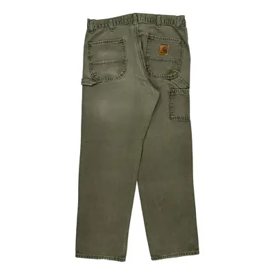 Carhartt Carpenter Trousers - 36? Waist Green Cotton