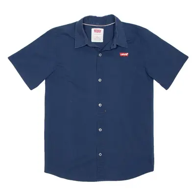 LEVI'S Boys Plain Shirt Blue 14Y