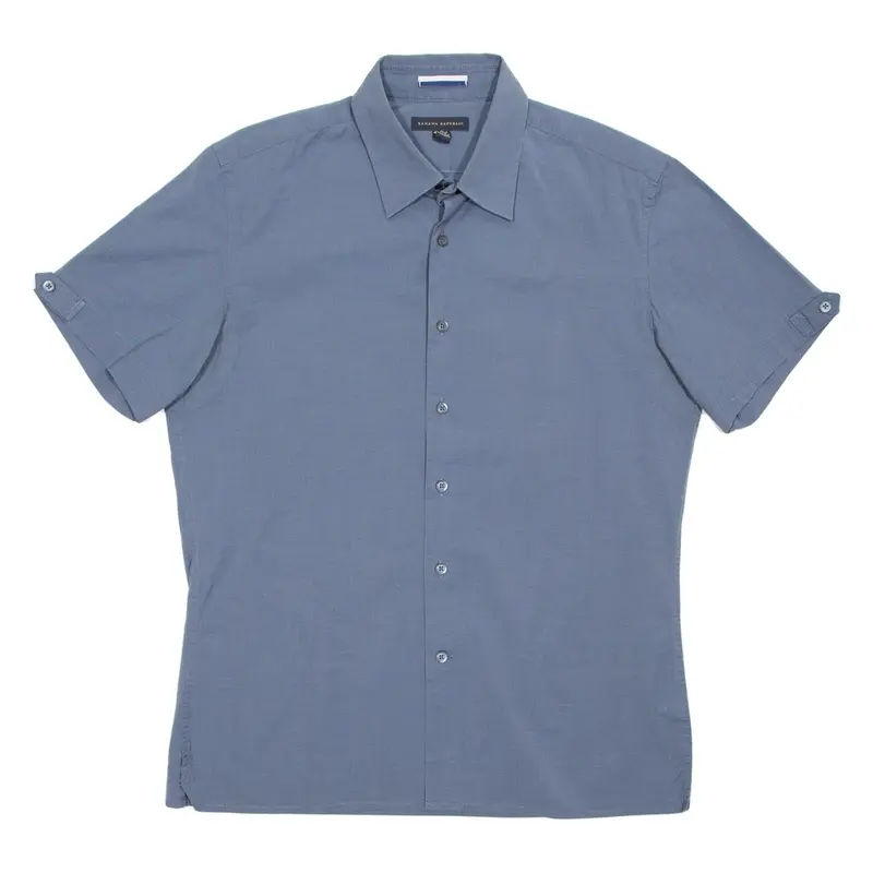 BANANA REPUBLIC Mens Plain Shirt Blue M