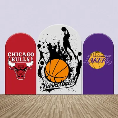 Basketball Players Shadow Birthday Arch Backdrop Kit - Aperturee