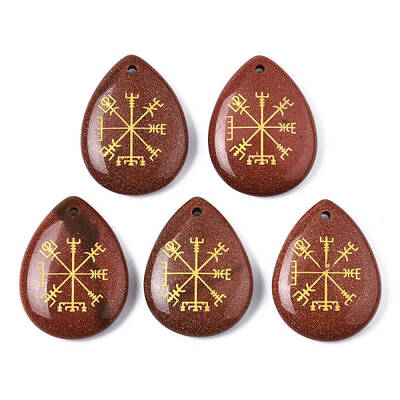Synthetic Goldstone Pendants