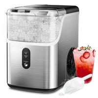 Get Your Crave Fix Anywhere: Portable Nugget Ice Maker! Make 35lbs/Day, Chewable Pellets, Self-Cleaning