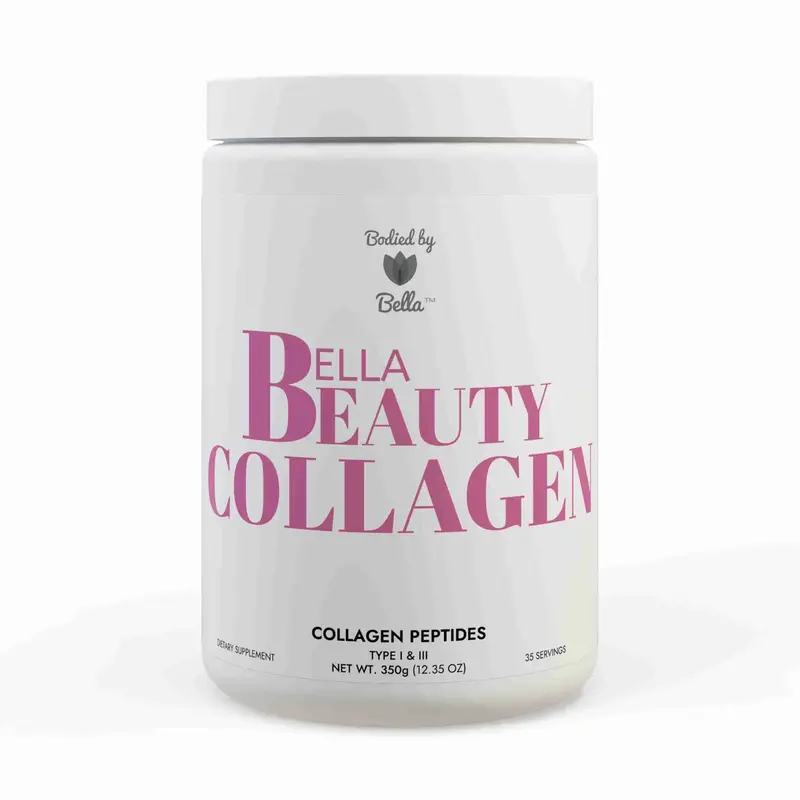 Bella Beauty Collagen - White jar + lid , NET WT 12.35 OZ (350g) , Unflavored