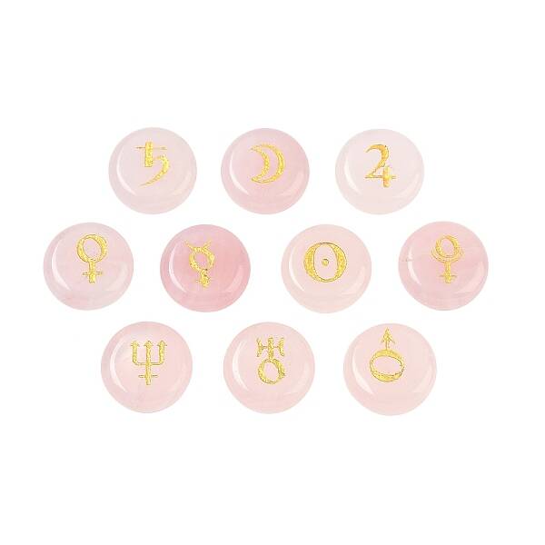 10Pcs 10 Styles Natural Rose Quartz Cabochons