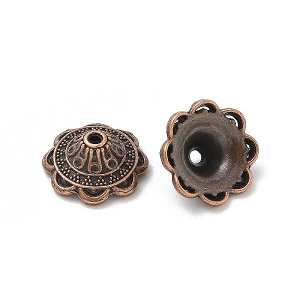 Tibetan Style Alloy Bead Caps
