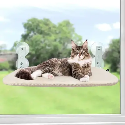 Cat Hammock, Foldable Cat Hammock With 4 Counts Suction Cups, Stable Cat Hammock, Indoor Cat Window Nesting Place