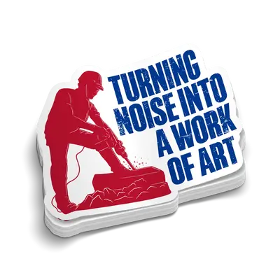 Noise Into Art - Hard Hat Decal
