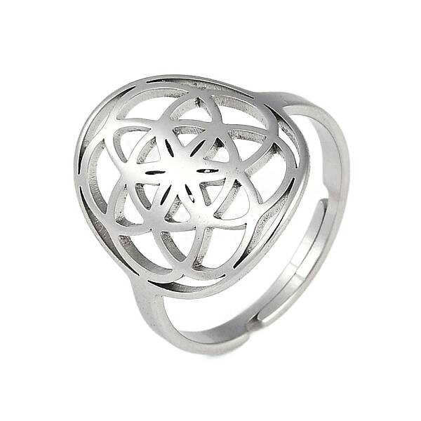 304 Stainless Steel Adjustable Rings for Women