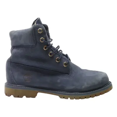 TIMBERLAND Lace-Up Boots Blue Leather Womens UK 6