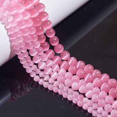 Round Cat Eye Beads