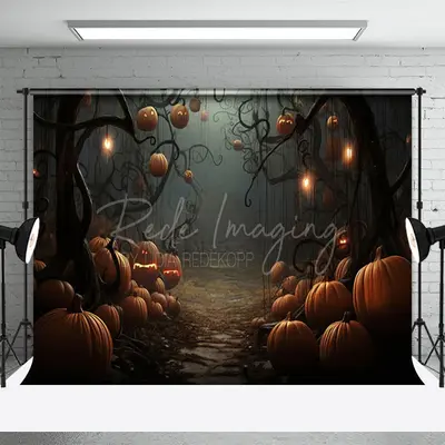 Spooky Pumpkin Halloween Photo Studio Backdrop - Aperturee