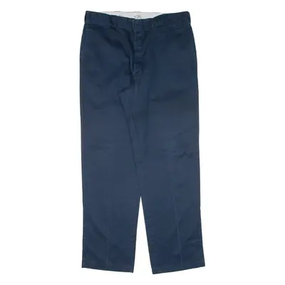 DICKIES 874 Workwear Mens Trousers Blue Regular Straight W38 L32