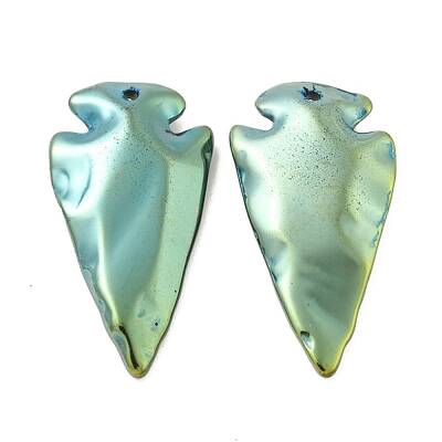 Electroplated Synthetic Non-Magnetic Hematite Pendants