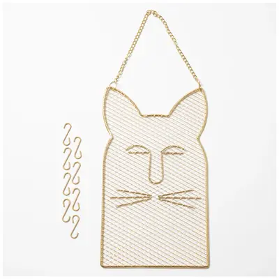 Cat Silhouette Metal Hanging Jewelry Organizer
