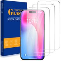 3pcs For iPhone 16 15 14 13 12 11 Pro Max X XR 8 7 6 HD Clear Tempered Glass Screen Protector