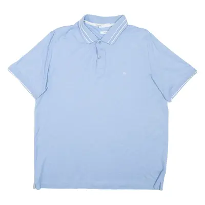 CALVIN KLEIN Slim Fit Mens Polo Shirt Blue XL