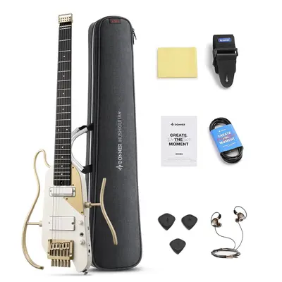 Donner HUSH™ X PRO Electric Guitar - White-Luxe / Guitar