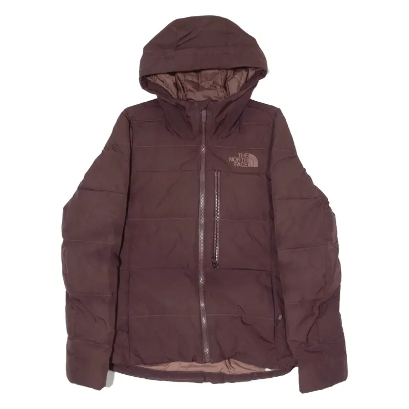 THE NORTH FACE 550 Womens Puffer Jacket Maroon Hooded M