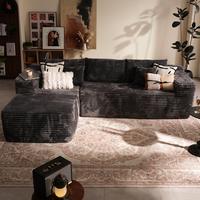 【2 packages Delivery】CAODOC Boneless Cloud Sectional Couch Sofa with Comfy Chaise - Modern L Shape Sofa for Living Room B...